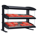 Hatco Two Shelf 24 Rod Countertop Slant Heated Merchandiser With LED Lighting Warmer 60"W Hardcoat Aluminum