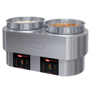 Hatco Electric Countertop Round Food Warmer/ Cooker (2) 11 qt. Pan Capacity Stainless Steel