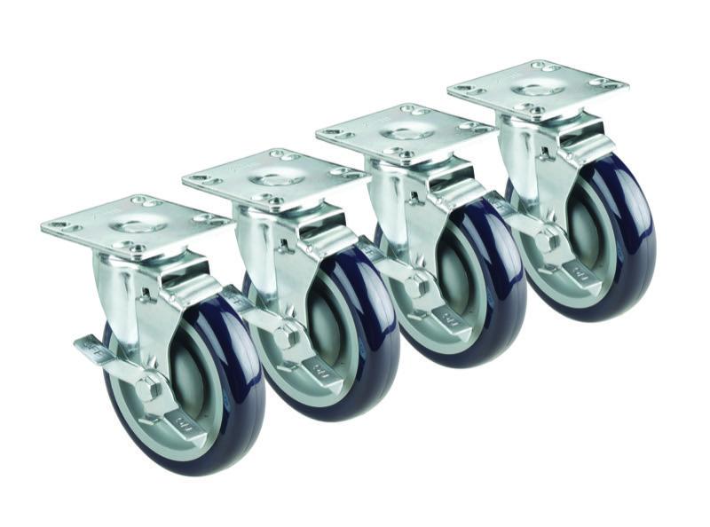 Krowne 28-101S 3" Plate Caster With Swivel And Brake