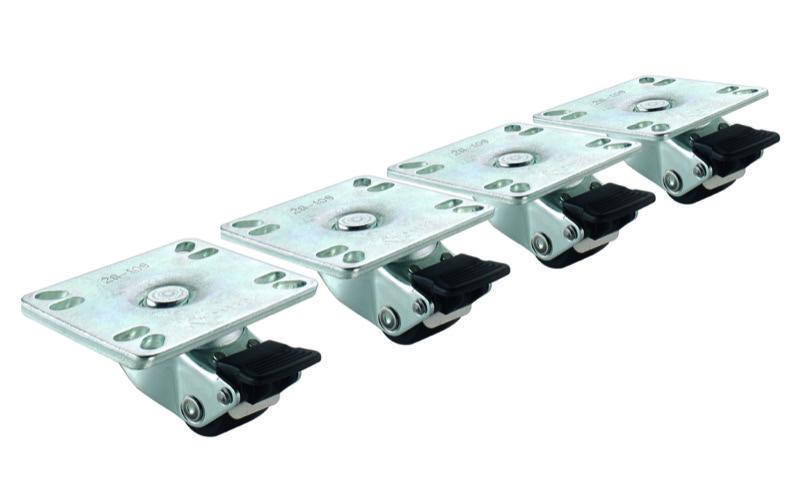 Krowne 28-109S 1" Plate Caster With Brake