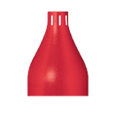 Hatco 8.5"H x 6.13" Diameter Shade Decorative Heat Lamp Bright Nickel Remote Switch