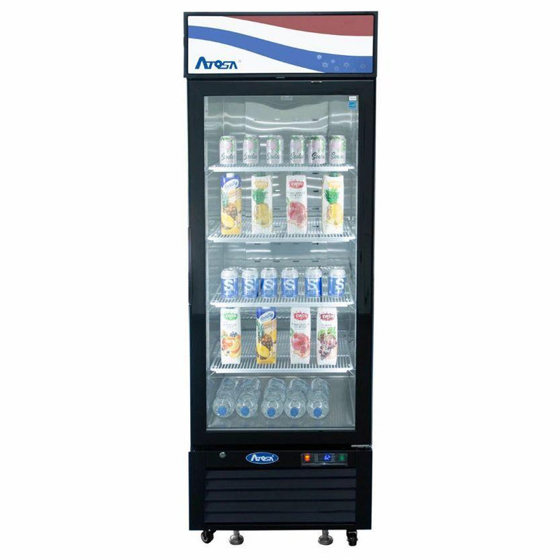 Atosa USA MCF8722GR Glass 1-Door Merchandiser Refrigerator 19.39 cu. ft.