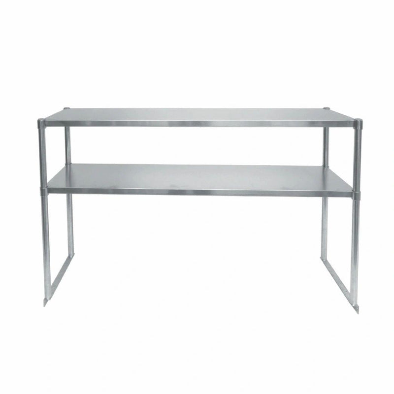 72-Inch Stainless Steel Sandwich Prep Table Over Shelf