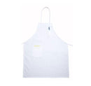 Winco BA-PWH White Full Length Bib Apron W/ Pocket