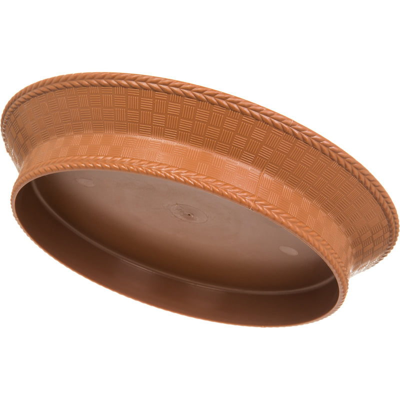 Carlisle WeaveWear 652731 Round Brown Plastic Serving Basket 10-3/8"