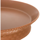 Carlisle WeaveWear 652731 Round Brown Plastic Serving Basket 10-3/8"