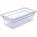 Carlisle 3066107 1/3 Size 4" Deep Food Pan - Clear