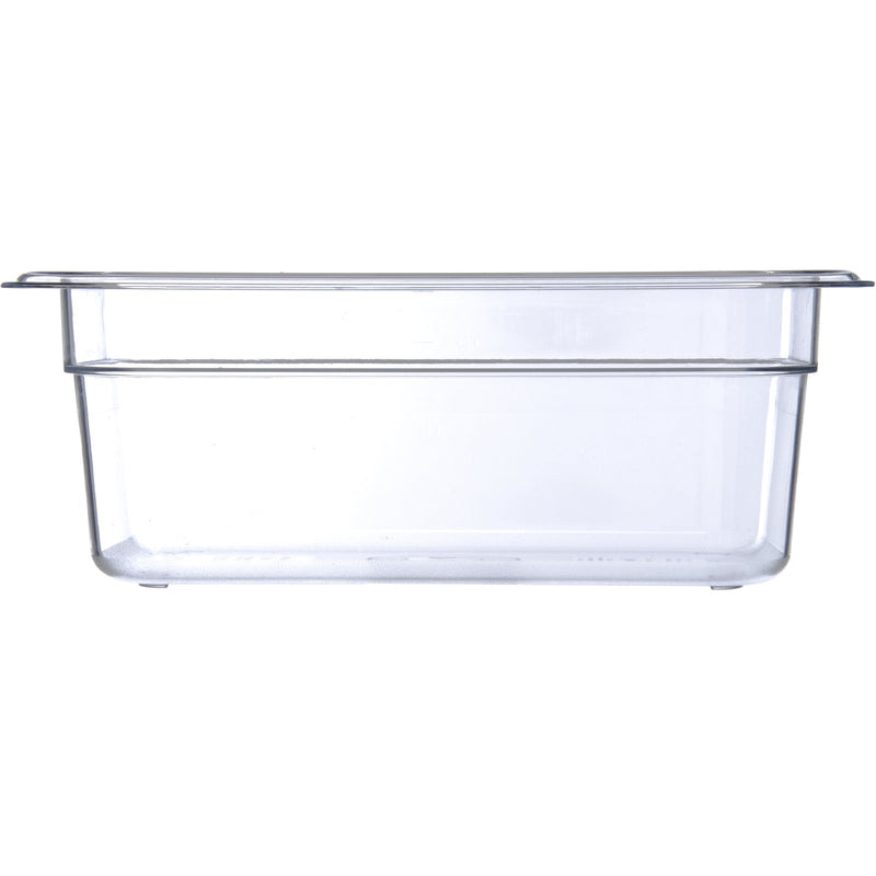 Carlisle 3068107 StorPlus 1/4 Size 4" Deep Clear Polycarbonate Food Pan