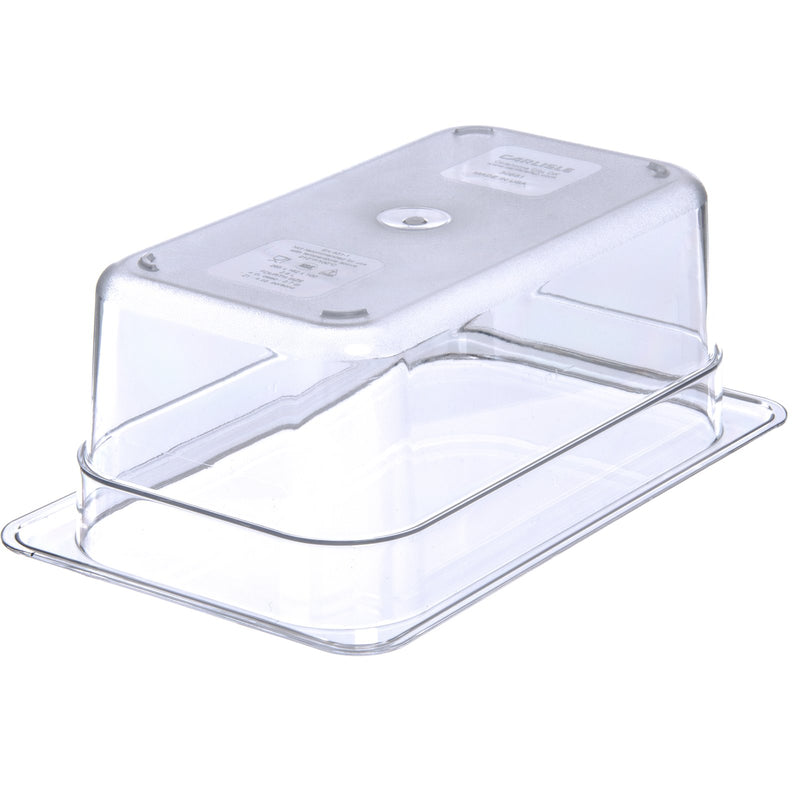 Carlisle 3068107 StorPlus 1/4 Size 4" Deep Clear Polycarbonate Food Pan