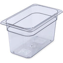 Carlisle 3068207 StorPlus 1/4 Size 6" Deep Clear Polycarbonate Food Pan
