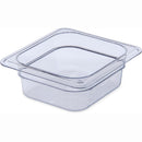 Carlisle 3068307 1/6 Size 2.5" Deep Food Pan - Clear