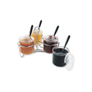 Carlisle 457307 Chrome Plated Wire Caddy with 3 Jars