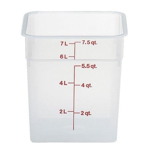 Cambro 8SFSPP-190 8 Qt Red Square Translucent Container