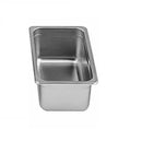 Third Size 4" Deep 22 Gauge Stainless Steel Anti Jam Pans