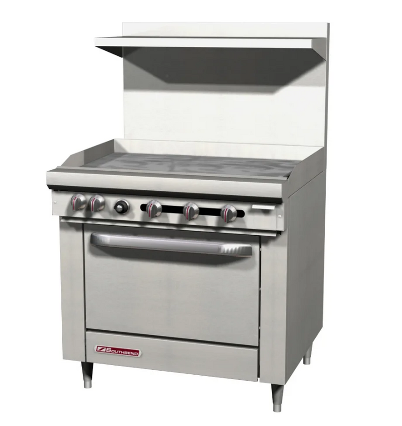 Southbend S36D-3G 36" Gas Range w/ Full Griddle & Standard Oven