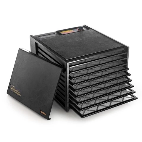 Excalibur 9-tray, No Timer, Solid Door, Black
