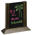 Tablecraft 4060WEWA 4" X 6" 2-Sided Wood Sign Holder