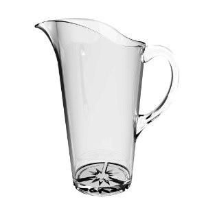 Thunder Group PLTHWP020C 2L/68 Oz Water Pitcher, Starburst Base, Polycarbonate, Clear