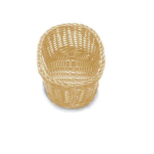 Tablecraft M1174W  9-1/4" Natural Hand Woven Oval Basket