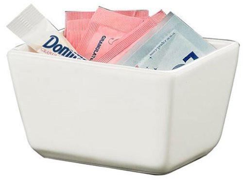 American Metalcraft SPP326 White Ceramic Sugar Packet Holder