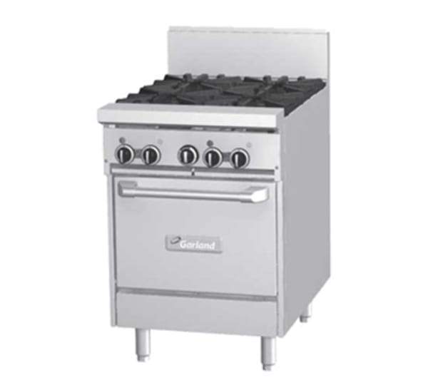 Garland GF24-2G12T 24" 2 Burner Gas Range w/Griddle& Cabinet Base, Liquid Propane [Extended Lead Time 14+ days]