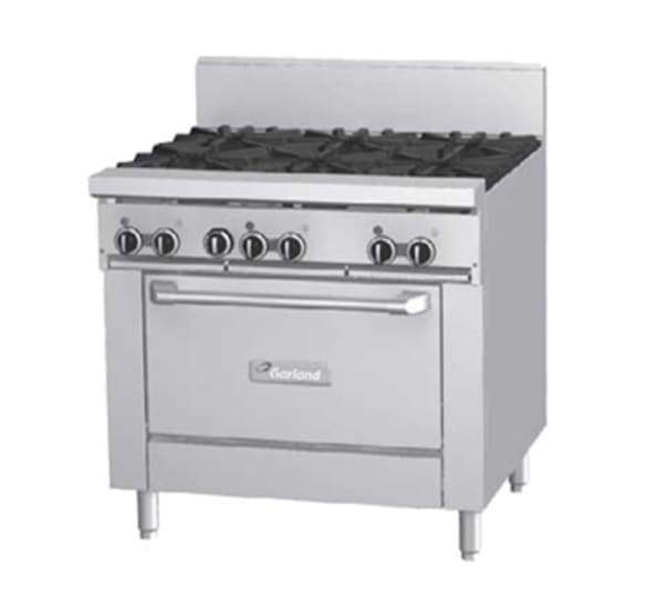 Garland GF36-6T 36" 6 Burner Gas Range w/ Storage Base, Liquid Propane [Extended Lead Time 14+ days]
