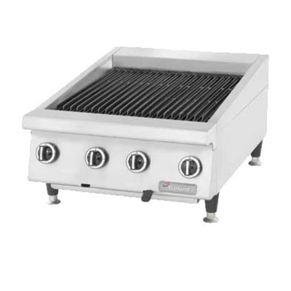 Garland GTBG24-AR24 24" Countertop Charbroiler w/ Cast Iron Grates - Manual Controls, Natural Gas [Extended Lead Time 14+ days]