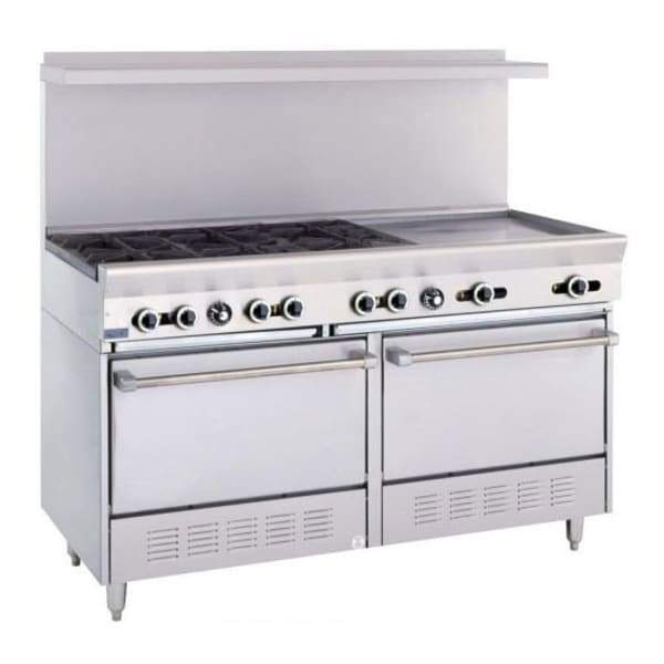 Garland X60-6G24RS 60" 6 Burner Sunfire Gas Range w/ Griddle & Standard Ovens & Storage Base, Liquid Propane [Extended Lead Time 14+ days]