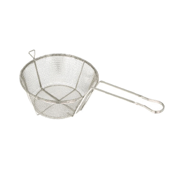 Winco FBRS-8 8 1/2"  Round Wire Fry Basket, 6 Mesh