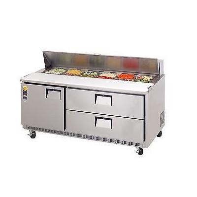 Everest EPBNR3-D2 72" Double Drawer Sandwich Prep Table