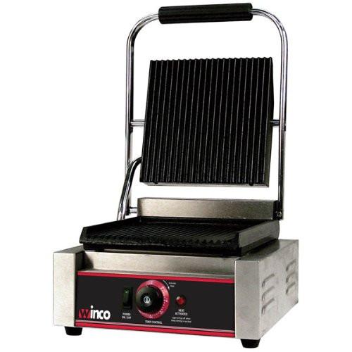 Winco EPG-1 Electric Countertop Single Panini Grill -120V