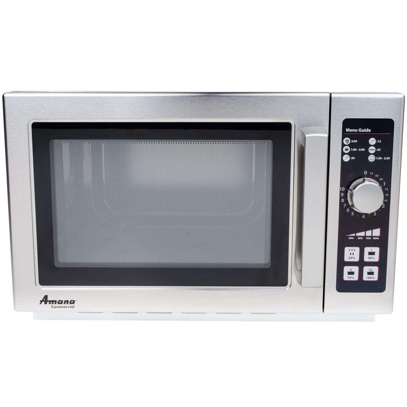 Amana RCS10DSE Medium Volume Stainless Steel Commercial Microwave - 120V, 1000W