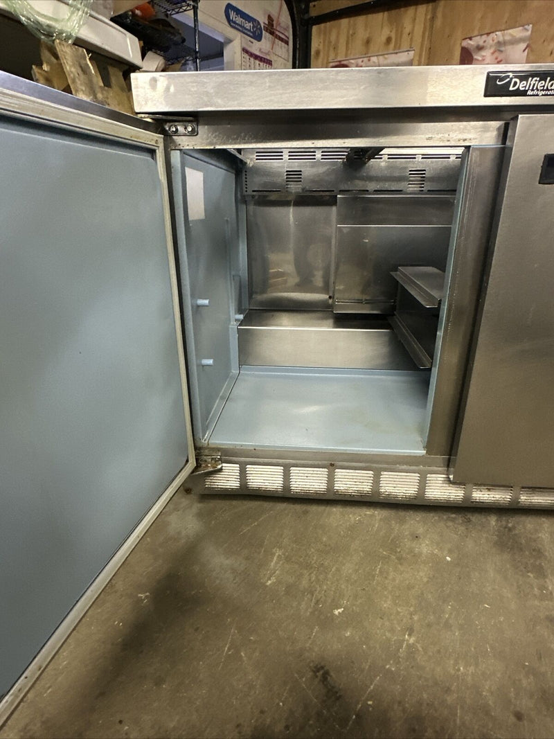 DELFIELD 48” USED COMMERCIAL SANDWICH UNIT COOLER PREP TABLE