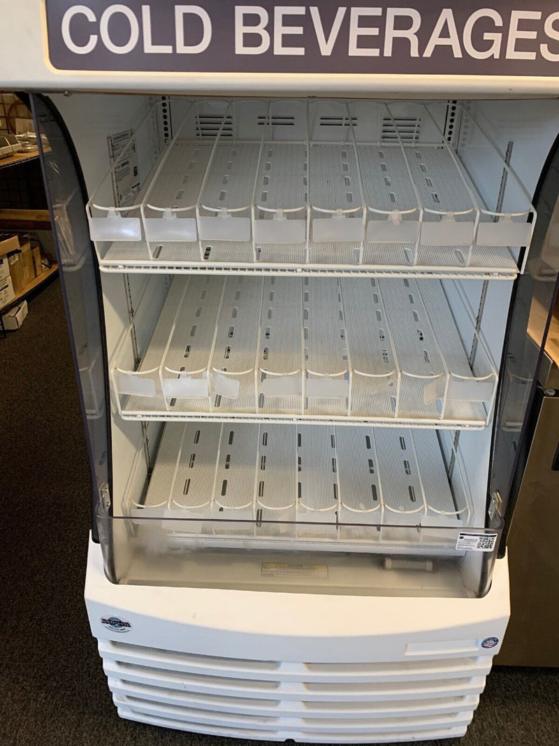 BEVERAGE AIR BZ13-1-W 30” WHITE OPEN AIR REFRIGERATED DISPLAY CASE GRAB AND GO