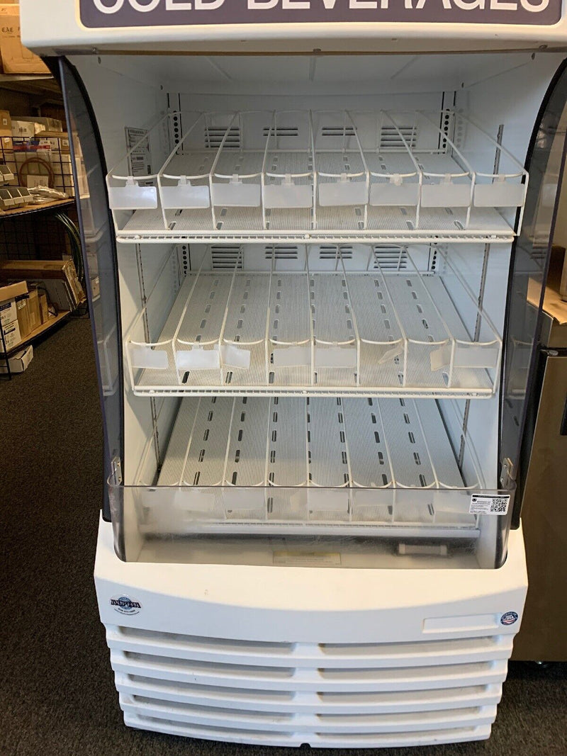 BEVERAGE AIR BZ13-1-W 30” WHITE OPEN AIR REFRIGERATED DISPLAY CASE GRAB AND GO