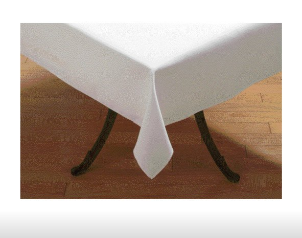 Marko SoftWeave 5CC3785252SM010 White Tablecloth 52" x 52"