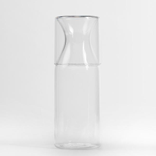 American Metalcraft WC40 40 Oz Round Carafe With Cup Clear Plastic