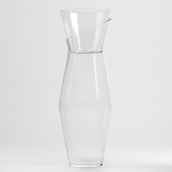 American Metalcraft WC41 44 Oz Angled Carafe With Cup Clear Plastic