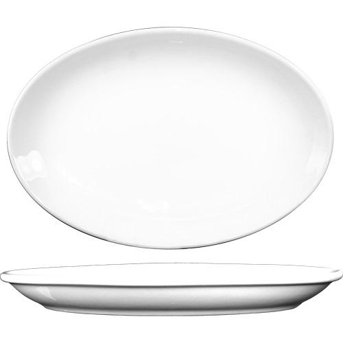 ITI TN-51 15.5"X11.75" Oval Platter Torino White