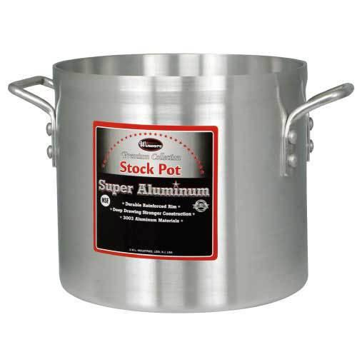 Winco AXS-60 60 Qt Heavy Duty Aluminum Stock Pot