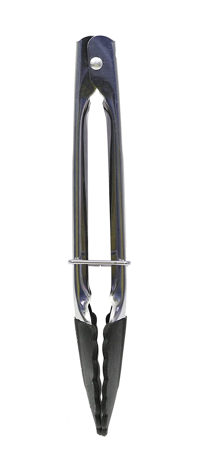 Tablecraft HMIN3 Mini Silicone Tongs with Stainless Steel Handle 7"