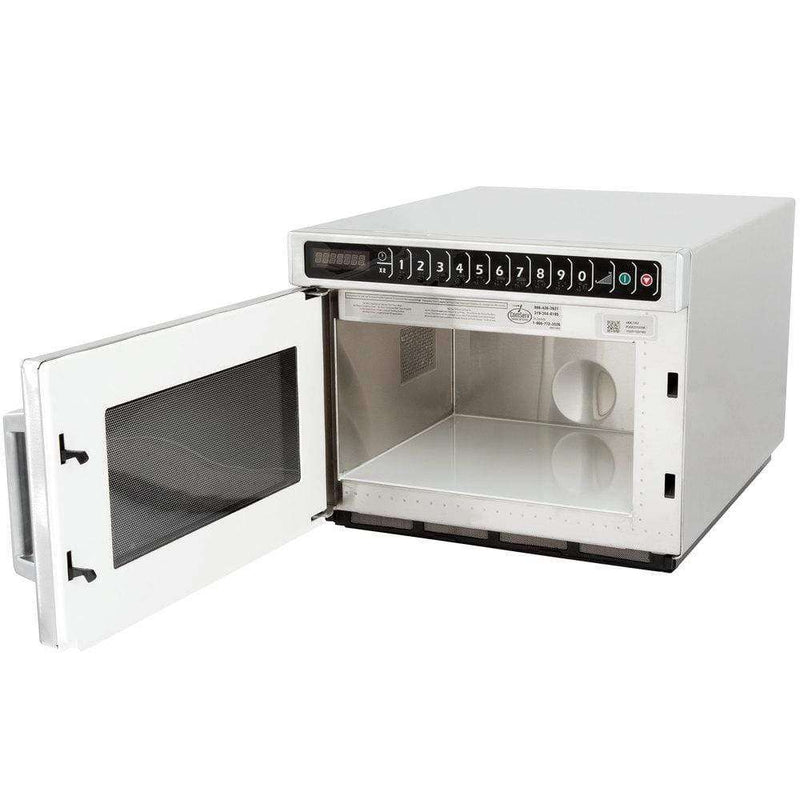 Amana HDC182 Heavy Duty Stainless Steel Commercial Microwave with Push Button Controls - 208/240V, 1800W