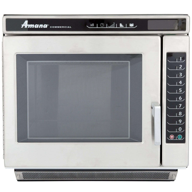 Amana RC17S2 Heavy Duty Stainless Steel Commercial Microwave Oven with Push Button Controls - 208/240V, 1700W