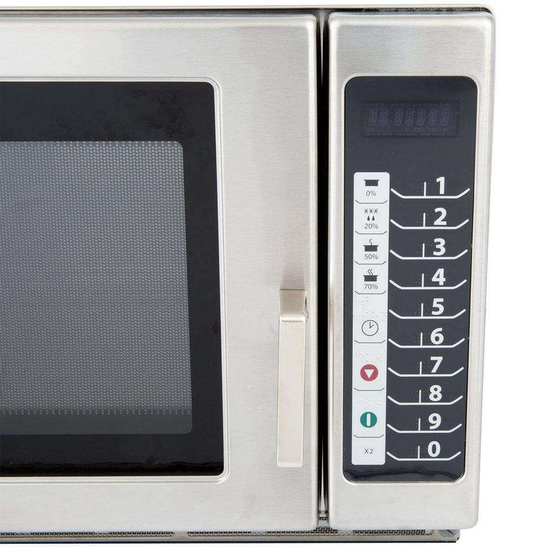 Amana RFS18TS Medium Duty Stainless Steel Commercial Microwave with Push Button Controls - 208/230V, 1800W