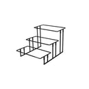 American Metalcraft IS18 20" Three Tier Wrought Iron Stand