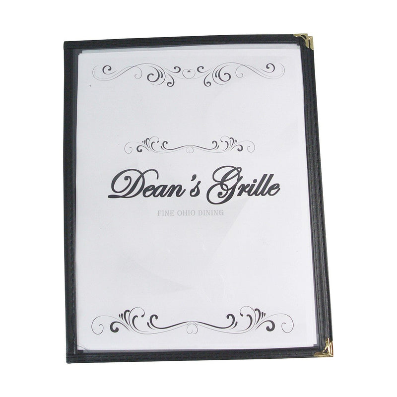 MCV-2BK Double Fold Menu Cover 9.25x12 Letter Size