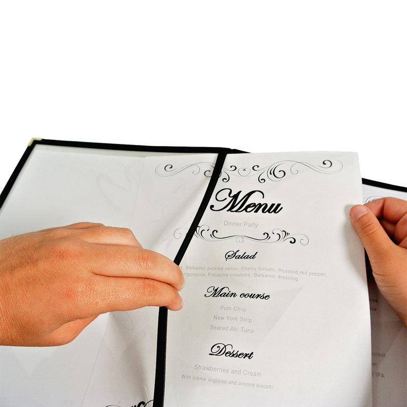 MCV-2BK Double Fold Menu Cover 9.25x12 Letter Size