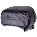 San Jamar R3690TBK Versatwin Ocean Double Roll Standard Toilet Tissue Dispenser - Black Pearl