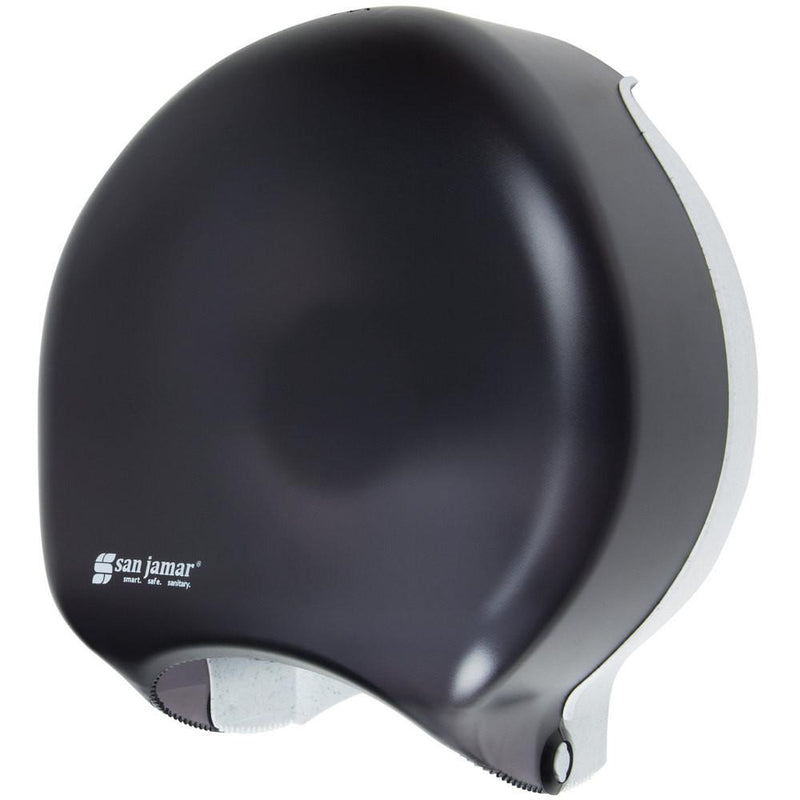 San Jamar R2000TBK Classic 9" Single Roll Jumbo Toilet Tissue Dispenser - Black Pearl
