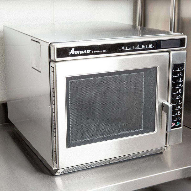 Amana RC22S2 Heavy Duty Stainless Steel Commercial Microwave Oven with Push Button Controls - 208/240V, 2200W